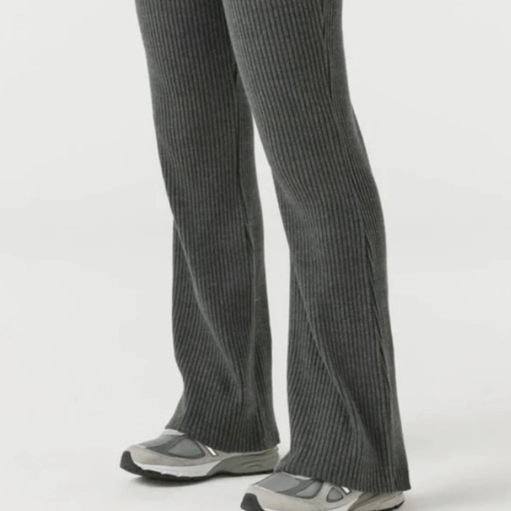 Joah Brown Charcoal Gray Rib Pants S/M